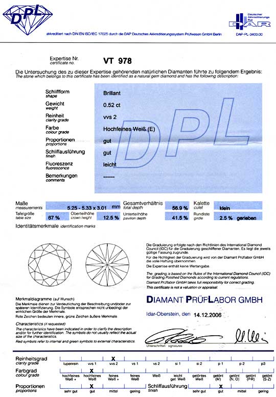 Foto 9 - Diamant DPL 0,52ct Brillant Hochfeines Weiss VVS, D5733