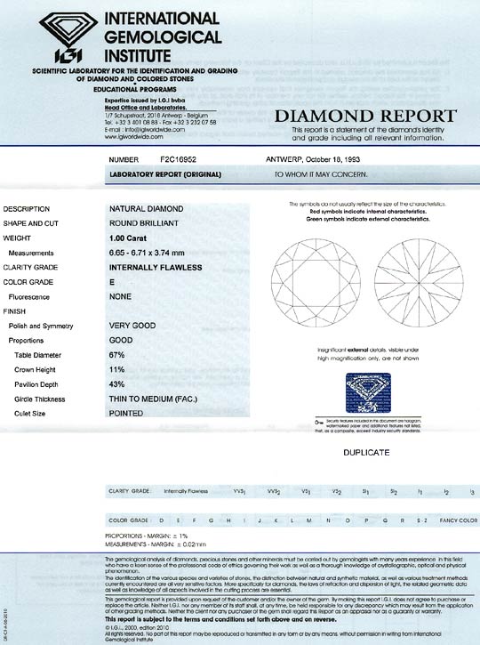 Foto 9 - Diamant 1,00ct Brillant Lupenrein River E IGI Expertise, D6122