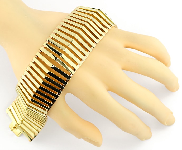 Foto 4 - Seltenes Design-Armband 14K Gelbgold-Rotgold, K2100