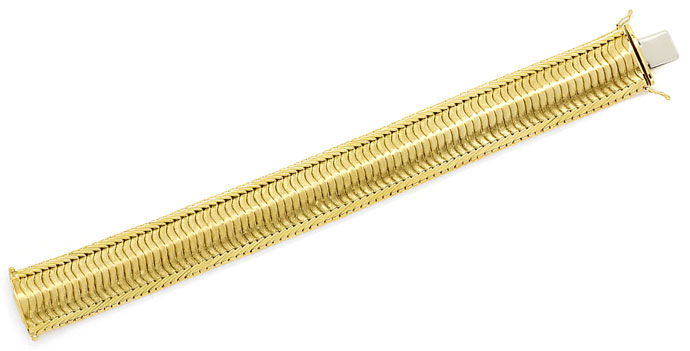 Foto 1 - Gelbgold-Armband Gewelltes Schuppen Muster 20,6mm Breit, K2704