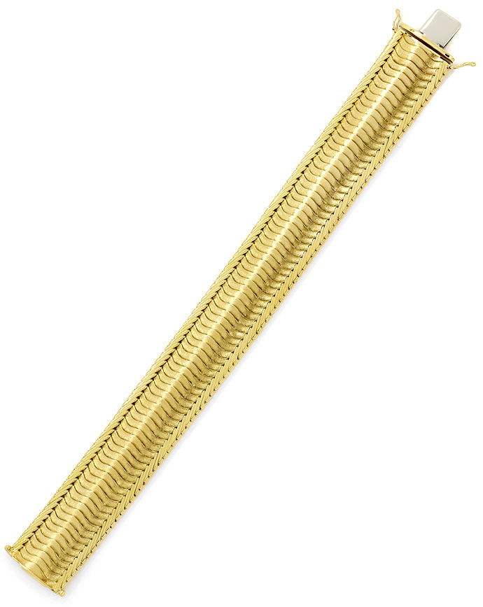 Foto 4 - Gelbgold-Armband Gewelltes Schuppen Muster 20,6mm Breit, K2704
