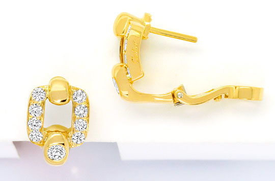 Foto 1 - Cartier Set Ring Ohrringe Nymphea, Brillanten, Gelbgold, R3843