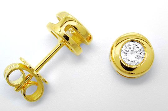 Foto 1 - Brillant-Diamant-Ohrringe,  Ohrstecker, 18K Gold, S6826