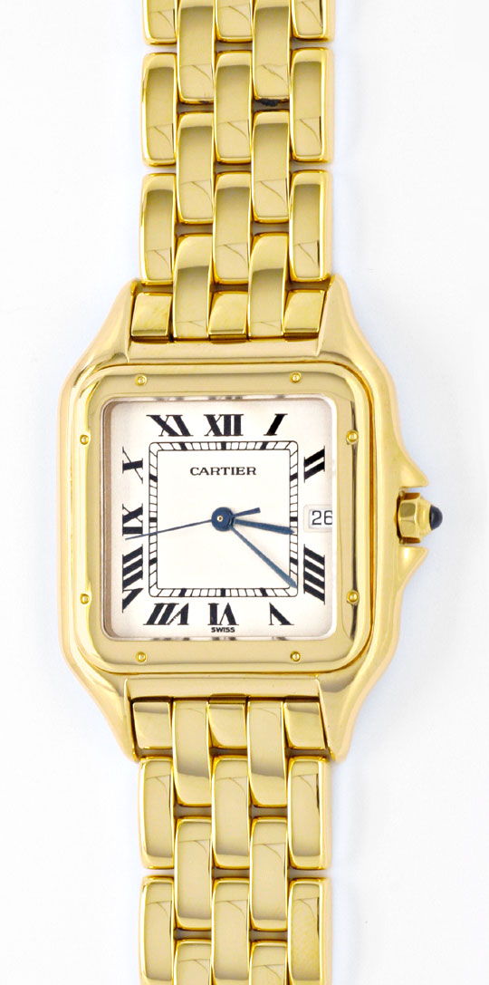 Foto 2 - Cartier Herren-Armbanduhr Panthere 18K Gelbgold, U1099