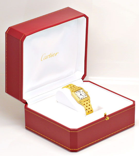 Foto 5 - Cartier Herren-Armbanduhr Panthere 18K Gelbgold, U1099