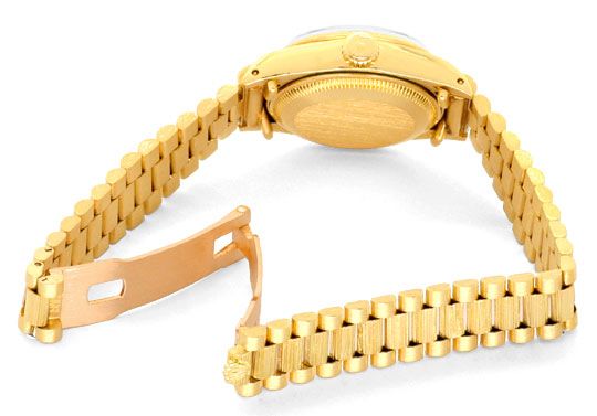 Foto 5 - Rolex Damen-Armbanduhr Gold-Diamant Zifferblatt Geprüft, U1309